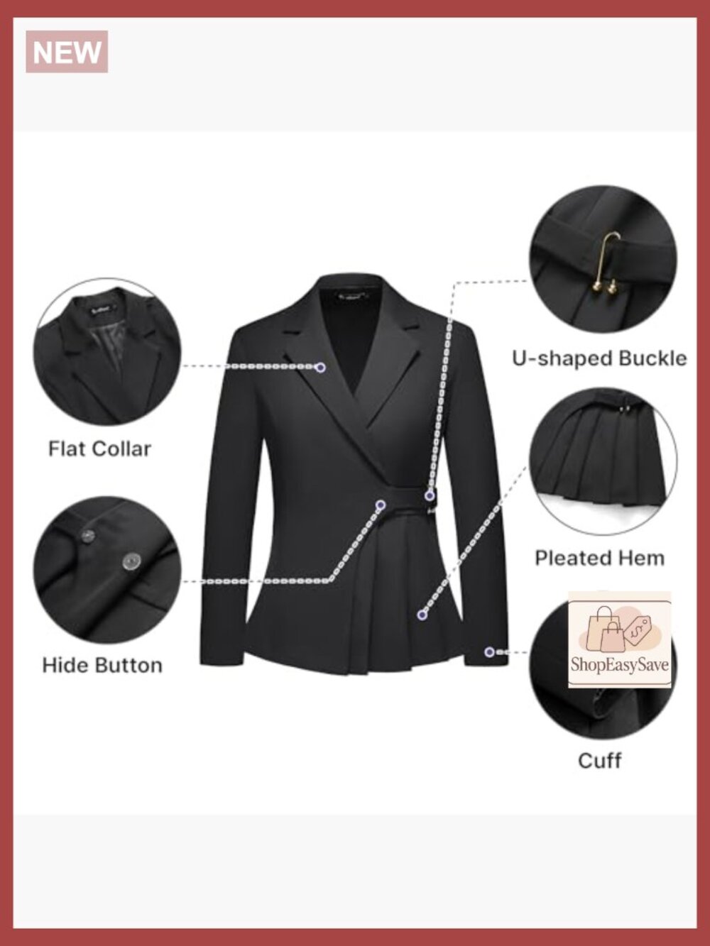 Womens Pantsuit 2 Piece Set Business Casual Blazer Jacket Irregular Hem - Picture 2 of 6